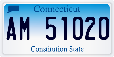 CT license plate AM51020