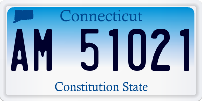 CT license plate AM51021