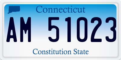 CT license plate AM51023