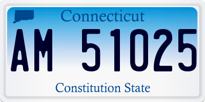 CT license plate AM51025