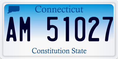 CT license plate AM51027