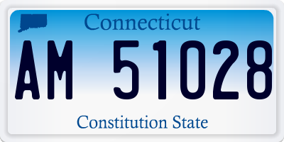 CT license plate AM51028