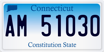 CT license plate AM51030
