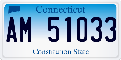 CT license plate AM51033