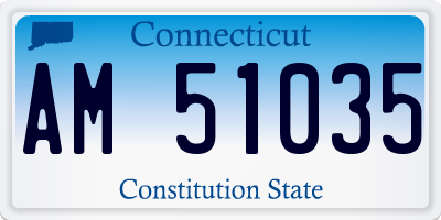 CT license plate AM51035