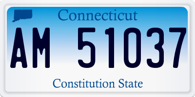 CT license plate AM51037