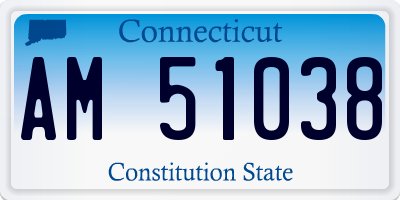 CT license plate AM51038