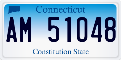 CT license plate AM51048