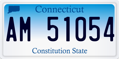 CT license plate AM51054