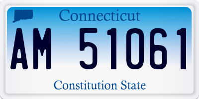 CT license plate AM51061