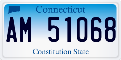 CT license plate AM51068