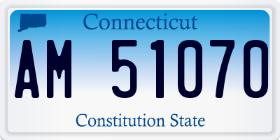 CT license plate AM51070