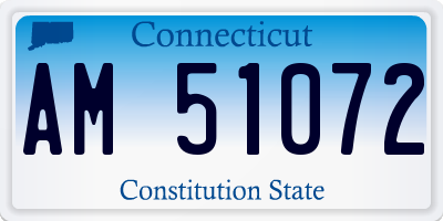 CT license plate AM51072