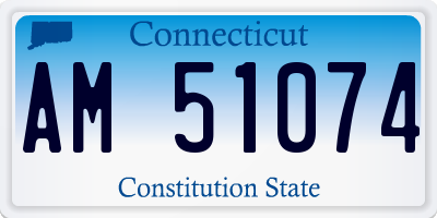CT license plate AM51074
