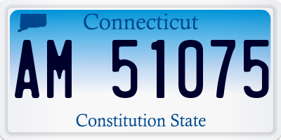 CT license plate AM51075