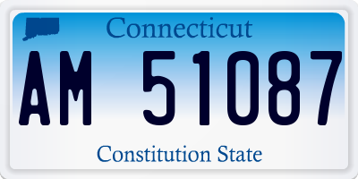 CT license plate AM51087