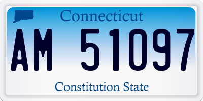 CT license plate AM51097