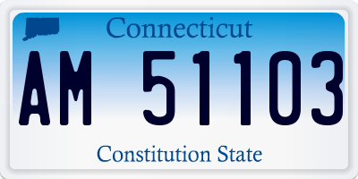 CT license plate AM51103