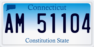 CT license plate AM51104