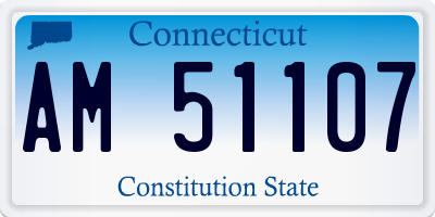CT license plate AM51107