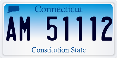CT license plate AM51112