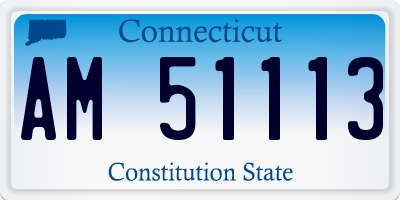 CT license plate AM51113