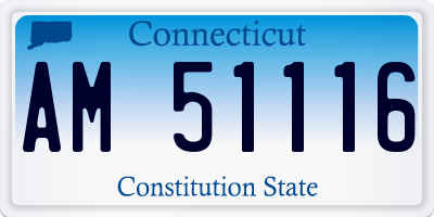 CT license plate AM51116