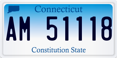 CT license plate AM51118
