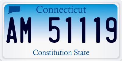 CT license plate AM51119