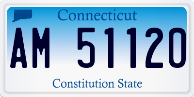 CT license plate AM51120
