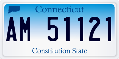 CT license plate AM51121