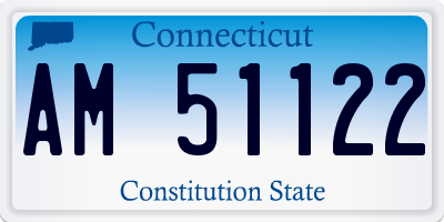 CT license plate AM51122