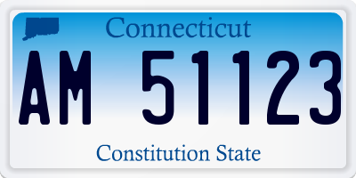 CT license plate AM51123