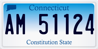 CT license plate AM51124