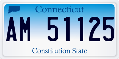 CT license plate AM51125