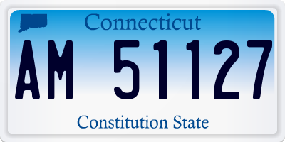CT license plate AM51127