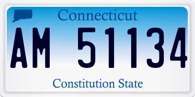 CT license plate AM51134