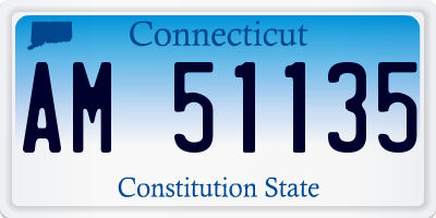 CT license plate AM51135