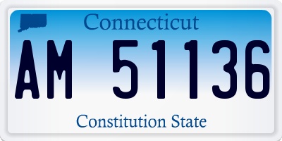 CT license plate AM51136