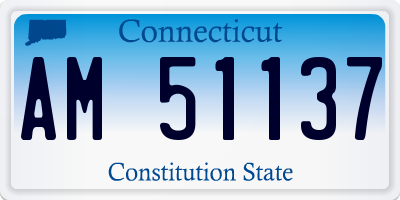 CT license plate AM51137