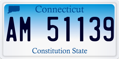 CT license plate AM51139
