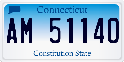 CT license plate AM51140