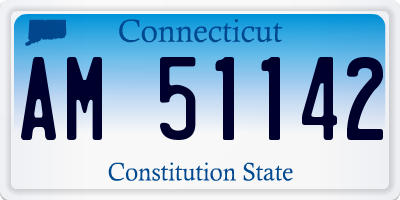 CT license plate AM51142