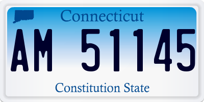 CT license plate AM51145