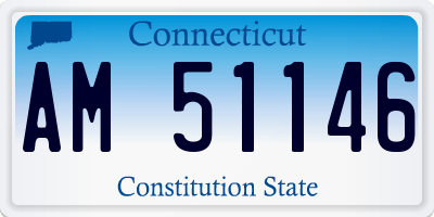 CT license plate AM51146