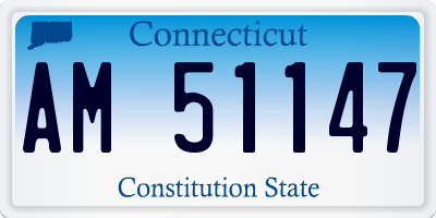 CT license plate AM51147