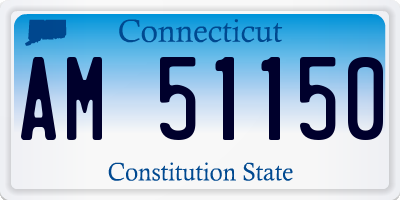 CT license plate AM51150