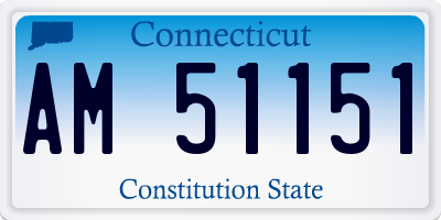 CT license plate AM51151