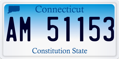 CT license plate AM51153