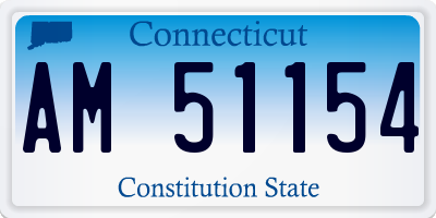 CT license plate AM51154